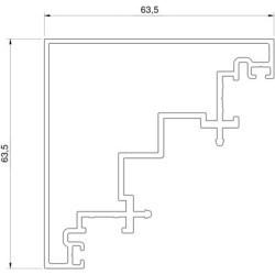Poteau d'angle pour verrière V30 - SEED