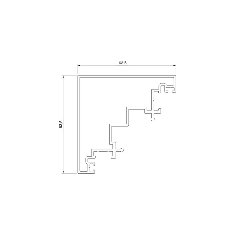 Poteau d'angle pour verrière V30 - SEED