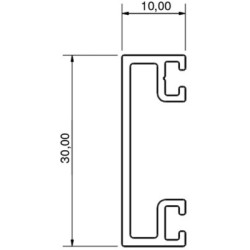 Parclose traverse clip pour verrière V30 - SEED