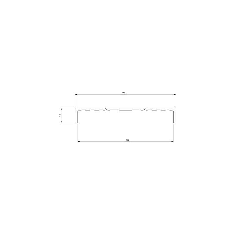Profil habillage U75 pour verrière V30 - SEED