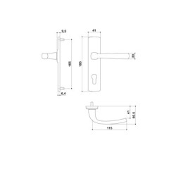 Ensemble sur plaque EA165 MUZE ONYX noir mat - VACHETTE