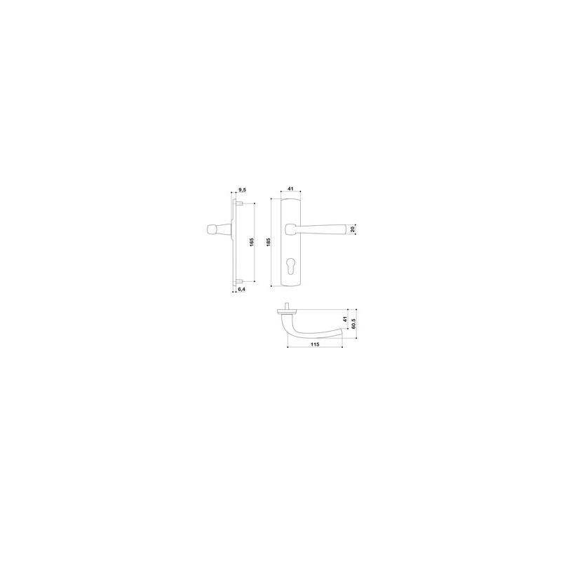Ensemble sur plaque EA165 MUZE ONYX noir mat - VACHETTE