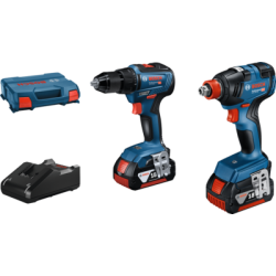Pack perceuses-visseuses 18V GDX 18V-200 + GSR 18V-55L-CASE - BOSCH