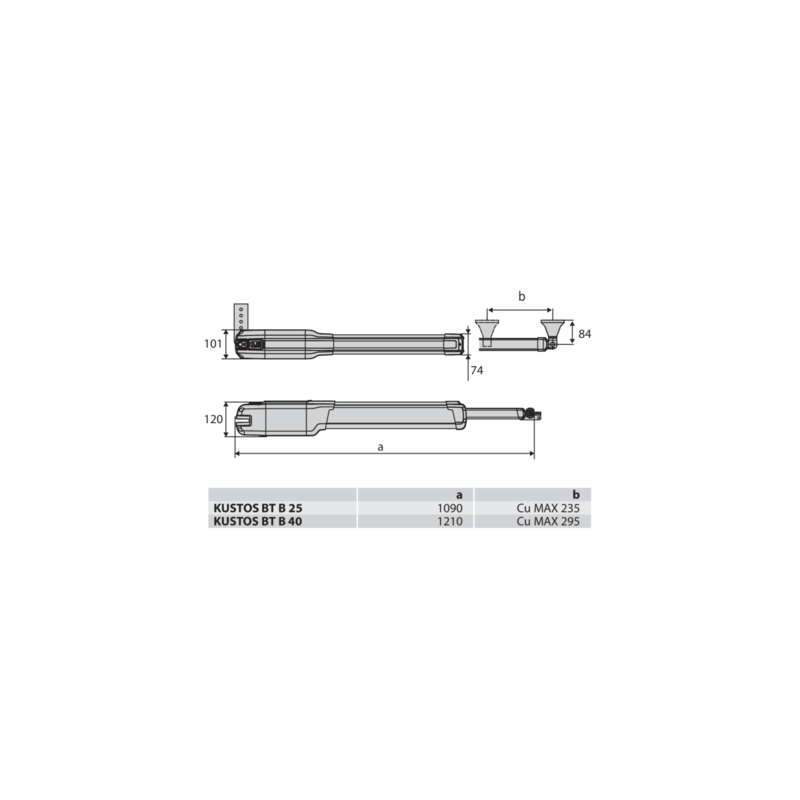 Kit de motorisation 24V portail battant KUSTOS BT B40 - BFT AUTOMATISMES