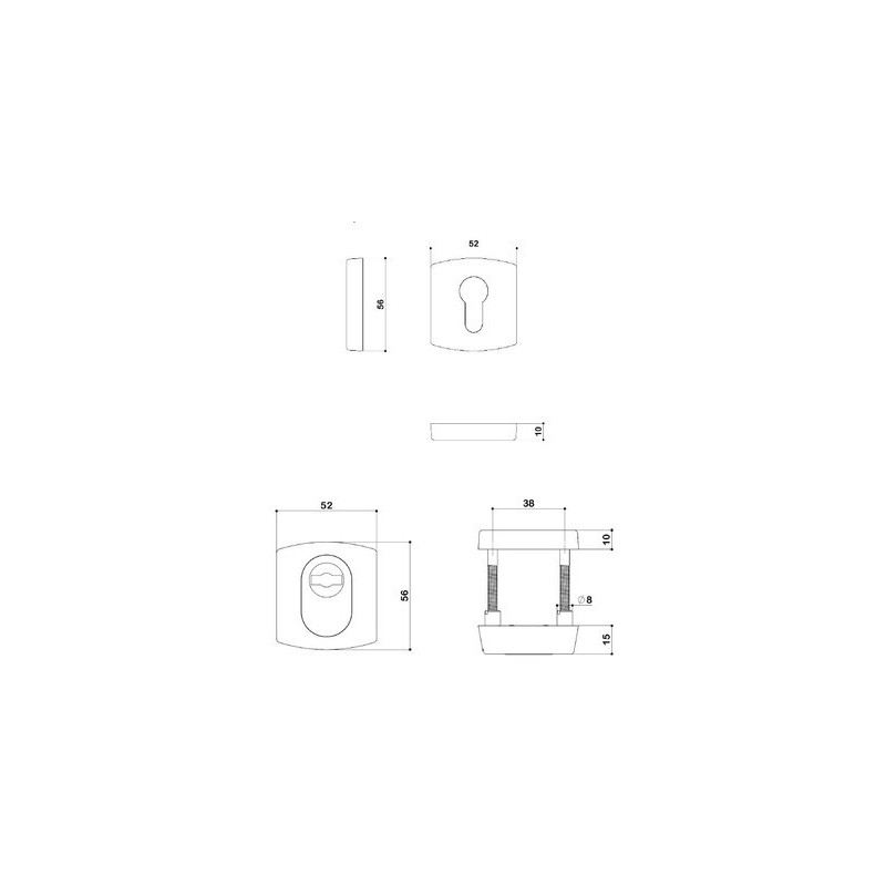 Ensemble sur rosace MUZE ONYX - VACHETTE