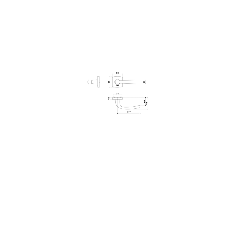 Ensemble sur rosace MUZE ONYX - VACHETTE