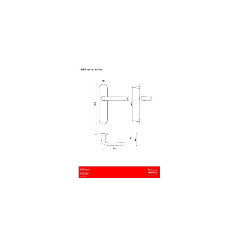 Ensemble sur plaque EA165 LOGIO ONYX noir mat - VACHETTE