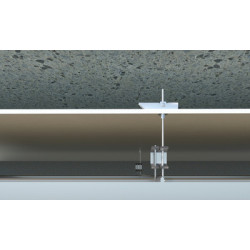 Segment basculant à tige filetée pour fixation dans faux plafond - index