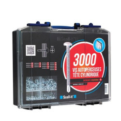 Coffret 3000 vis autoperceuses tête cylindrique cruciforme - SCELL IT