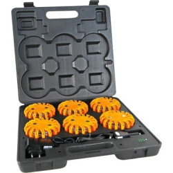 Malette de 6 lampes LED 9 positions pour chantier - VISO