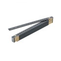 Mètre pliant 2 m aluminium noir - WILMART