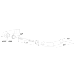 Paire de poignées noir pour serrure à encastrer - LOCINOX