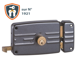 Serrure applique monopoint horizontale à tirage CITY sur numéro KCF001921 - ISEO