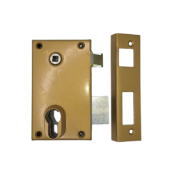 Serrure applique monopoint verticale à fouillot profil européen 9814 poussant - METALUX