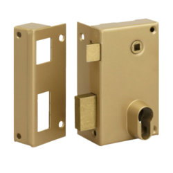 Serrure applique monopoint verticale à fouillot profil européen 9814 zinguée - METALUX