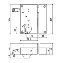 Serrure applique monopoint verticale à tirage profil européen - DEVISMES
