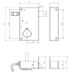 Serrure applique monopoint verticale à tirage clé 4 gorges - DEVISMES