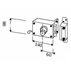 Serrure applique 3 points horizontale à tirage SUPERSURETE sans billes - BRICARD