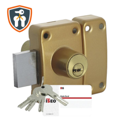 Paire de verrous monopoint 2 entrées CITY R6 s'entrouvrant - ISEO
