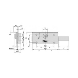 Paire de coffres de serrure monopoint horizontale profil rond rideau blindée s'entrouvrant - VIRO