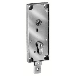 Serrure applique monopoint verticale à fouillot porte de garage basculante 6565 - PREFER