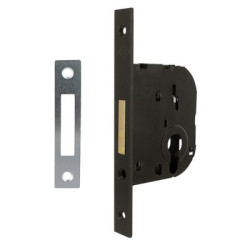 Serrure à encastrer monopoint axe 50 pêne dormant clé i PETIT MODELE bouts carrés - JPM