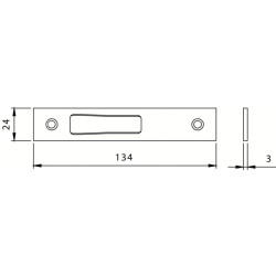 Gâche haut et bas à double empennage MULTIBLINDO plate pour pêne basculant - ISEO