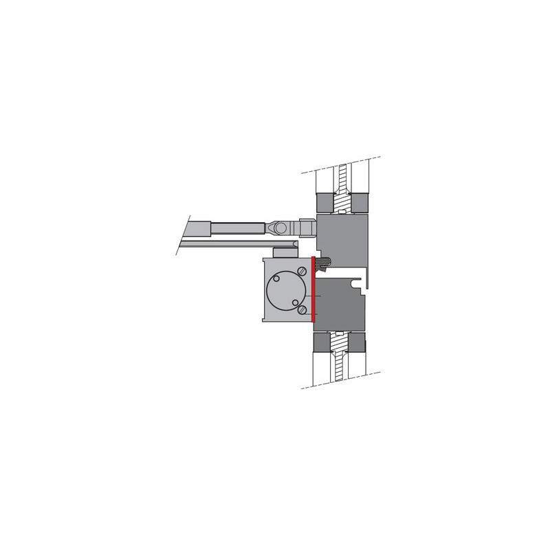 Plaque support DIN de ferme-porte GR 200 - GROOM