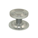 Bouton sphère sur rosace laiton chromé - CADAP
