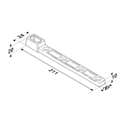 Penture inférieure rectangulaire double action TSP / TSA / TSD A / JANUS / B TWIST - SEVAX