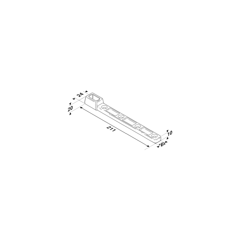 Penture inférieure rectangulaire double action TSP / TSA / TSD A / JANUS / B TWIST - SEVAX