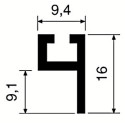 Profil de fixation 4110 non percé pour joint anti-pince doigts - VACHETTE