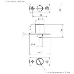 Loqueteau à bille à larder D25 laiton - OUTILLAGE PROGRESS