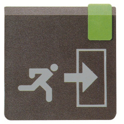 Plaquette signalétique EUROPE DESIGN "sortie de secours flèche droite" - NOVAP