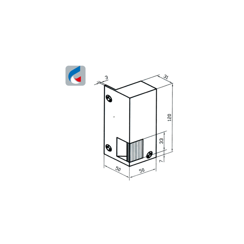 Gâche électrique en applique à contact stationnaire 12V N.15 - BEUGNOT