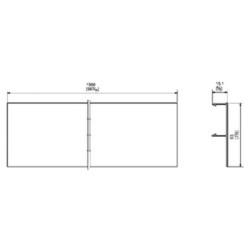 Bandeau pour rail fixation plafond 11011 - MANTION