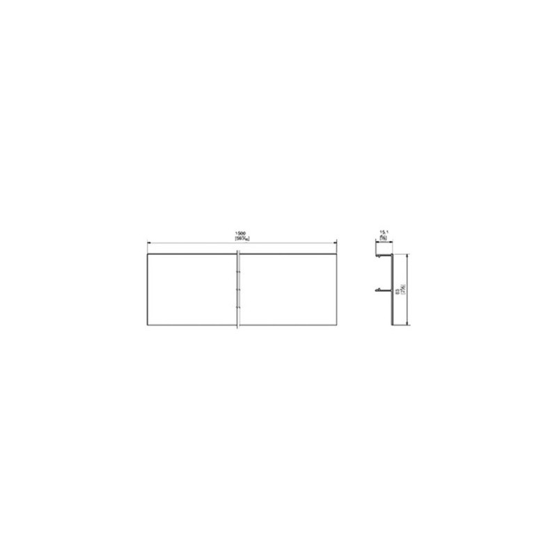 Bandeau pour rail fixation plafond 11011 - MANTION