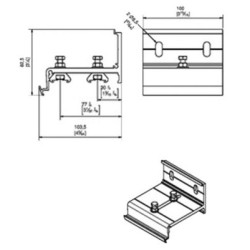 Équerre double voie 11113D - MANTION