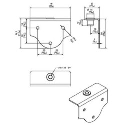 Platine à visser sur plat inox 0027XA2 - MANTION