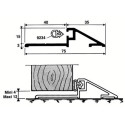 Profil de seuil aluminium brut 75 mm 4 mètres 4113 - VACHETTE