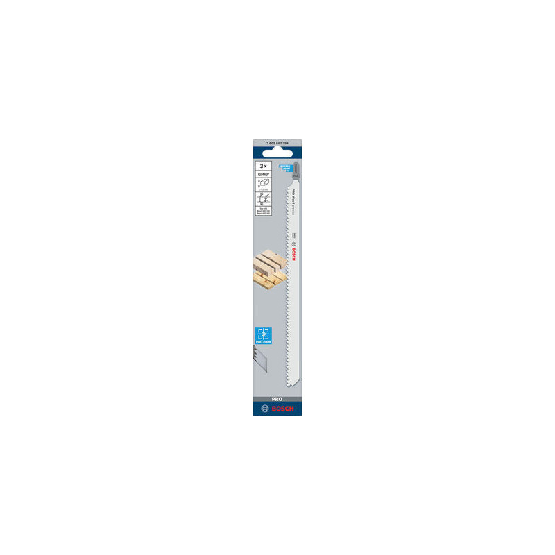 Lot de 3 lames de scie sauteuse bois 250 mm T1044DP - BOSCH