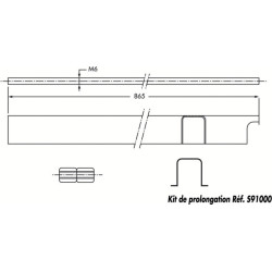 Kit de prolongation pour anti-panique 89/90 - JPM