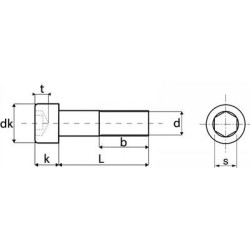 Vis métaux tête cylindrique hexagonale creuse TCHC inox A2 - ACTON