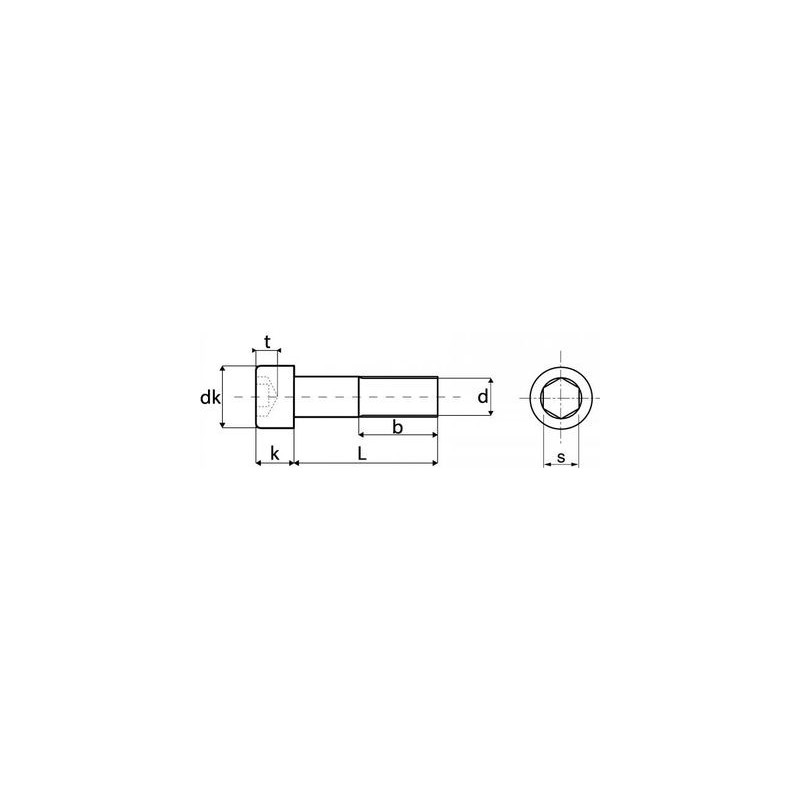 Vis métaux tête cylindrique hexagonale creuse TCHC inox A2 - ACTON