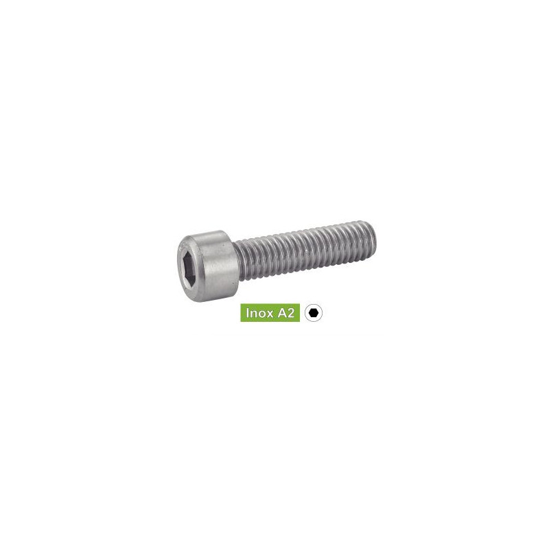 Vis métaux tête cylindrique hexagonale creuse TCHC inox A2 - ACTON