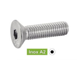 Vis métaux tête fraisée hexagonale creuse TFHC inox A2 - ACTON