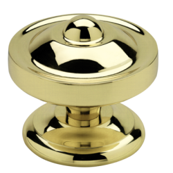 Bouton sur rosace laiton poli LUTECE - BENINI