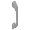 Poignée fixe pour coulissant aluminium SEZAM DS8710 - CROISEE DS