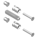 Kit de fixation double pour poignée SEZAM - CROISEE DS
