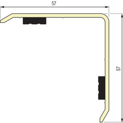 Cornière d'angle sortant adhésif PVC - DINAC
